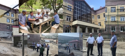 Руководство Гильдии проинспектировало ход строительства зданий ОМВД в Гумбетовском районе