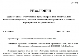 Резолюция круглого стола (проект)